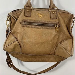 Prada Cervo Deerskin Purse Hobo Bag